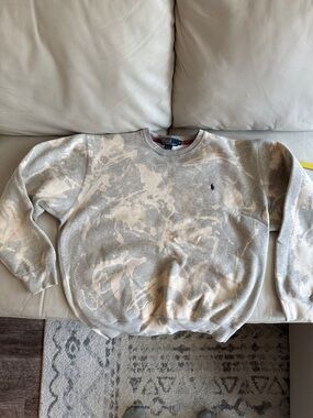 Polo by Ralph Lauren Beige and Light Gray Crewneck Sweatshirt